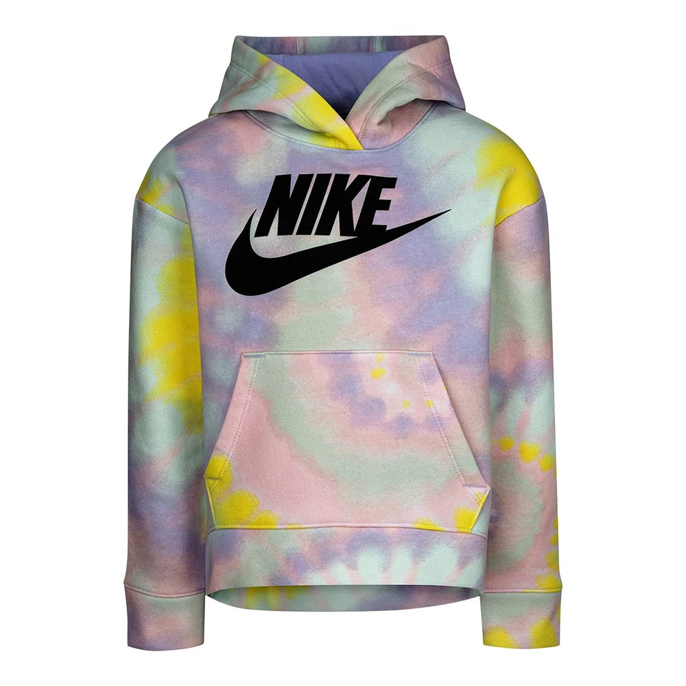 Nike Toddler Girls' 4-6X Club Fleece Tie Dye Hoodie