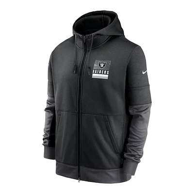 Las Vegas Raiders Nike Men's Sideline Therma Full Zip Hoodie