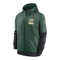 Green Bay Packers Nike Men's Sideline Therma Full Zip Hoodie