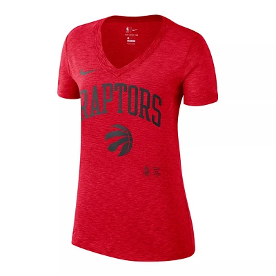 Toronto Raptors Nike Women's Dry Slub V-Neck T Shirt