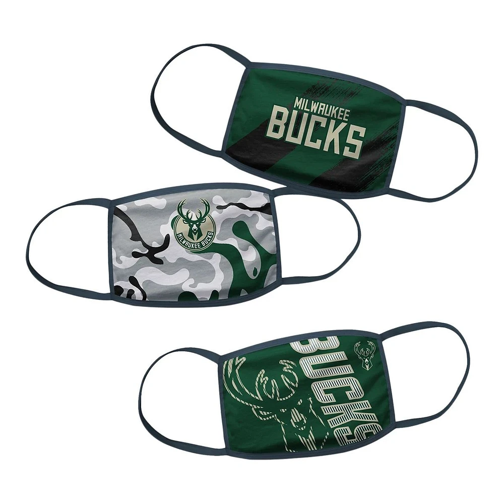 Youth Milwaukee Bucks Face Mask – Non-Medical 3 Pack