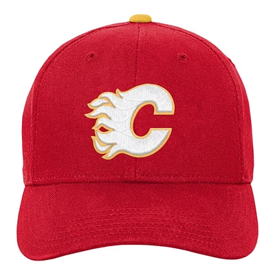 Calgary Flames Kids' Precurve Snapback Hat, NHL, Hockey