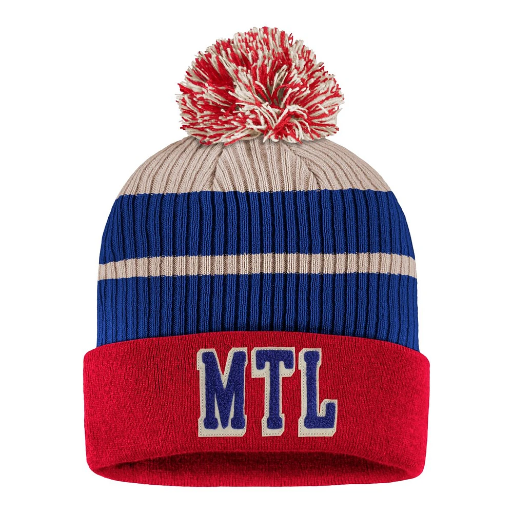 Montreal Canadiens Fanatics True Classics Pom Knit Hat, NHL, Hockey