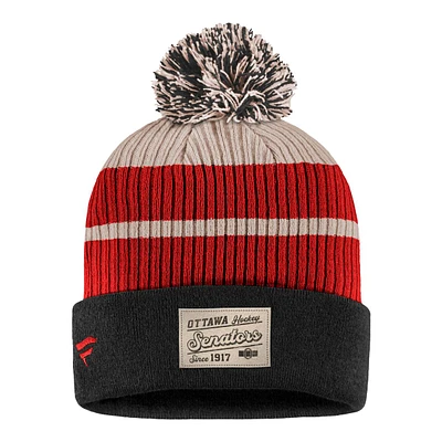 Ottawa Senators Fanatics True Classics Pom Knit Hat, NHL, Hockey