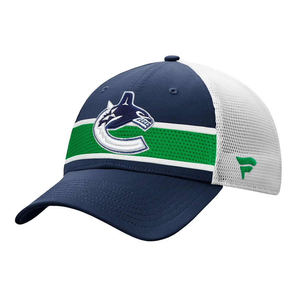 Vancouver Canucks Fanatics Authentic Pro Structured Draft Hat, NHL, Hockey