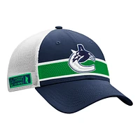 Vancouver Canucks Fanatics Authentic Pro Structured Draft Hat, NHL, Hockey