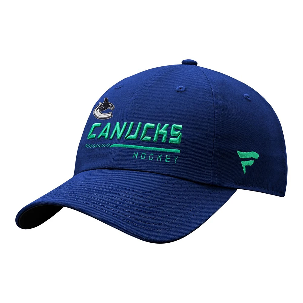 Vancouver Canucks Fanatics Authentic Pro Locker Room Unstructured Adjustable Hat, NHL, Hockey