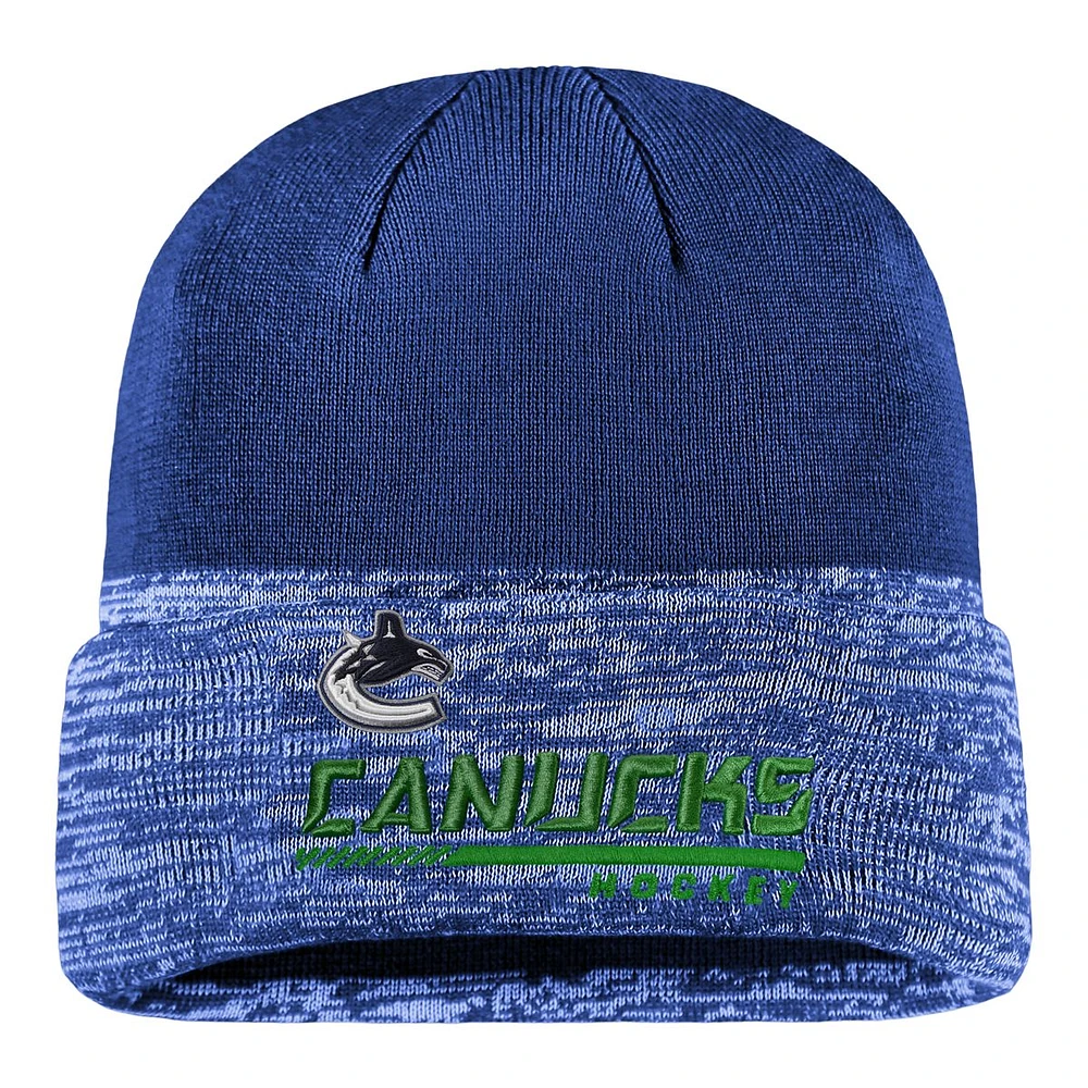 Vancouver Canucks Fanatics Authentic Pro Locker Room Cuffed Knit Hat, NHL, Hockey