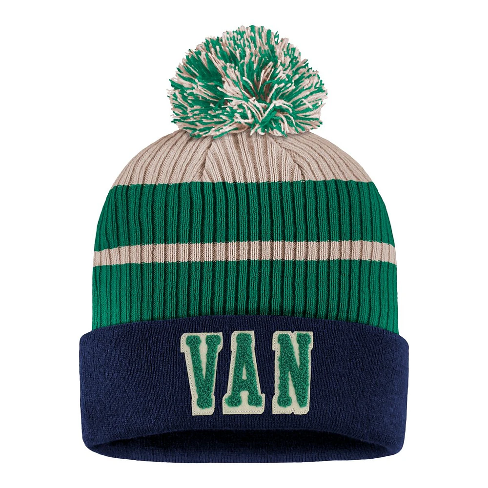 Vancouver Canucks Fanatics True Classics Cuffed Pom Knit Hat, NHL, Hockey