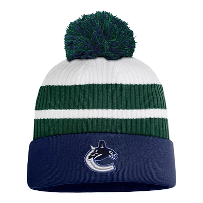 Vancouver Canucks Fanatics Reverse Retro Pom Knit Hat, NHL, Hockey