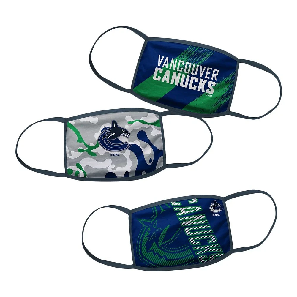 Youth Vancouver Canucks Face Mask – Non-Medical 3 Pack