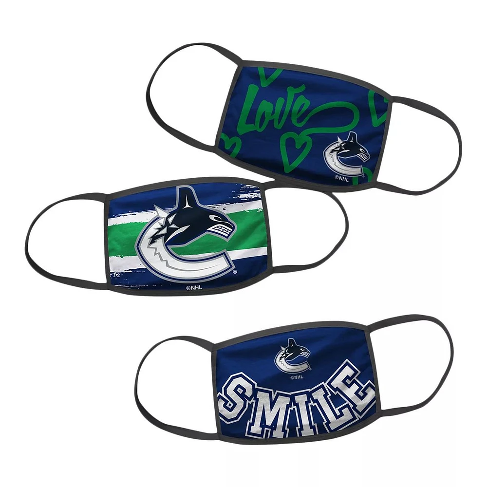 Girls' Vancouver Canucks Face Mask – Non-Medical 3 Pack