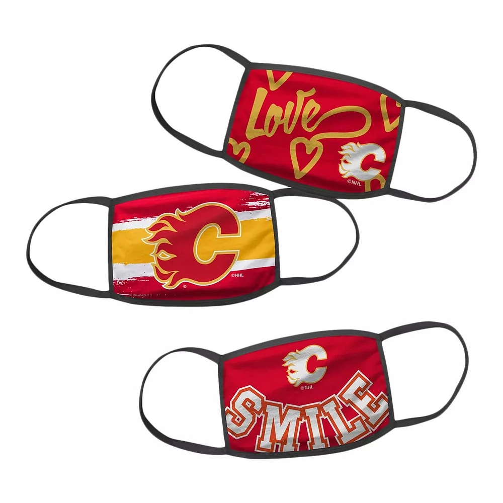 Girls' Calgary Flames Face Mask – Non-Medical 3 Pack