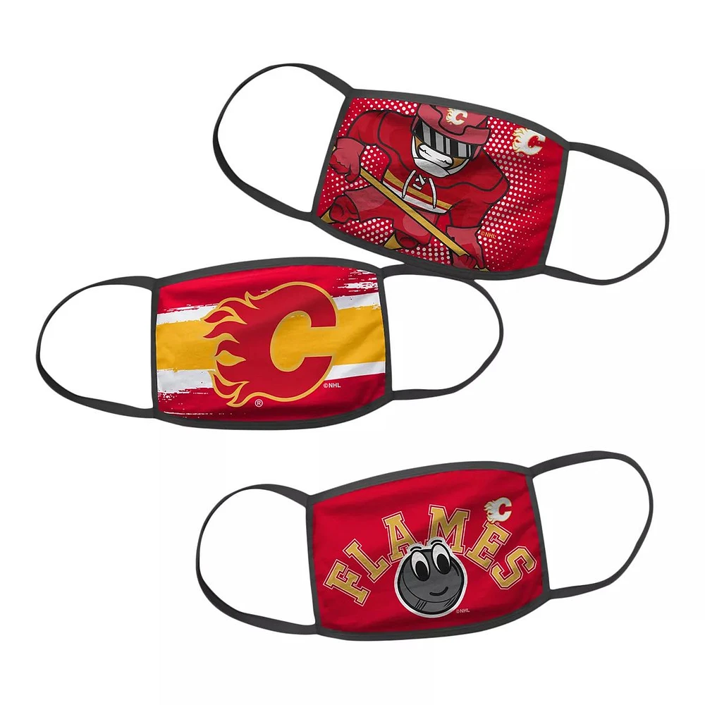 Child Calgary Flames Face Mask – Non-Medical 3 Pack