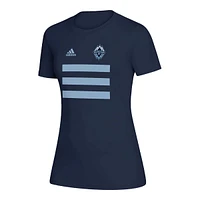 Vancouver Whitecaps adidas Women's 3-Stripes Pitch T Shirt