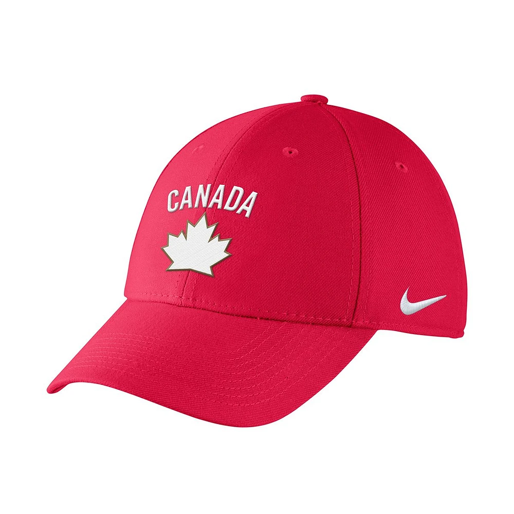 Team Canada Nike Alternate Dri-FIT Swoosh Flex Hat, IIHF, Hockey