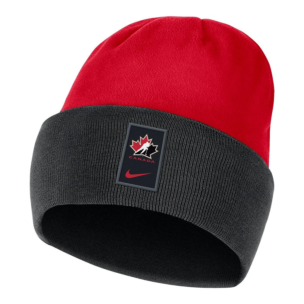 Team Canada Nike Polar Fleece Dri-FIT Knit Hat, IIHF, Hockey