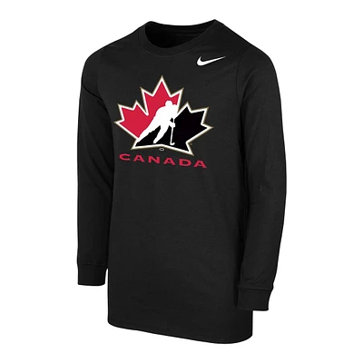 Youth Team Canada Nike Core Cotton Long Sleeve Shirt