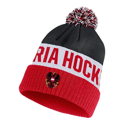 Austria Nike Pom Knit Hat, IIHF, Hockey