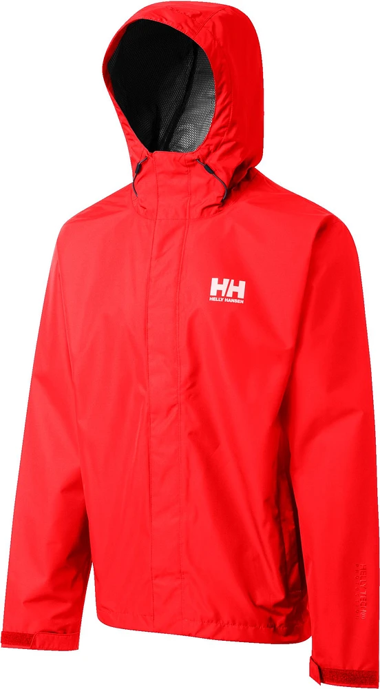 Helly Hansen Men's Seven J Hooded Rain Jacket, Waterproof, Breathable, Shell, Windbreaker