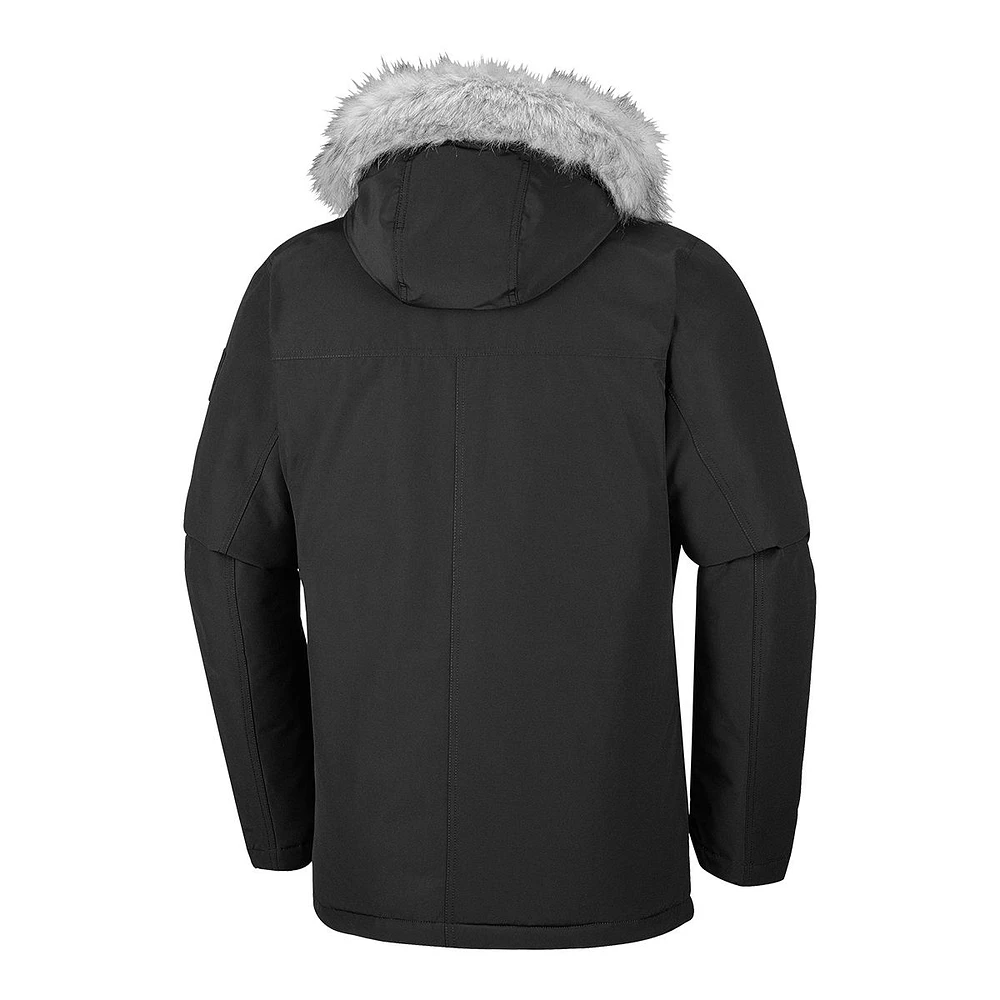 Columbia Men's Marquam Peak Winter Jacket, Long, Insulated Down, Hooded, Water Resistant