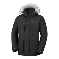 Columbia Men's Marquam Peak Winter Jacket, Long, Insulated Down, Hooded, Water Resistant