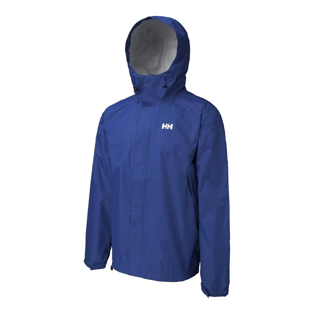 Helly Hansen Men's Loke Hooded Rain Jacket, Waterproof, Breathable, Hiking, Windbreaker