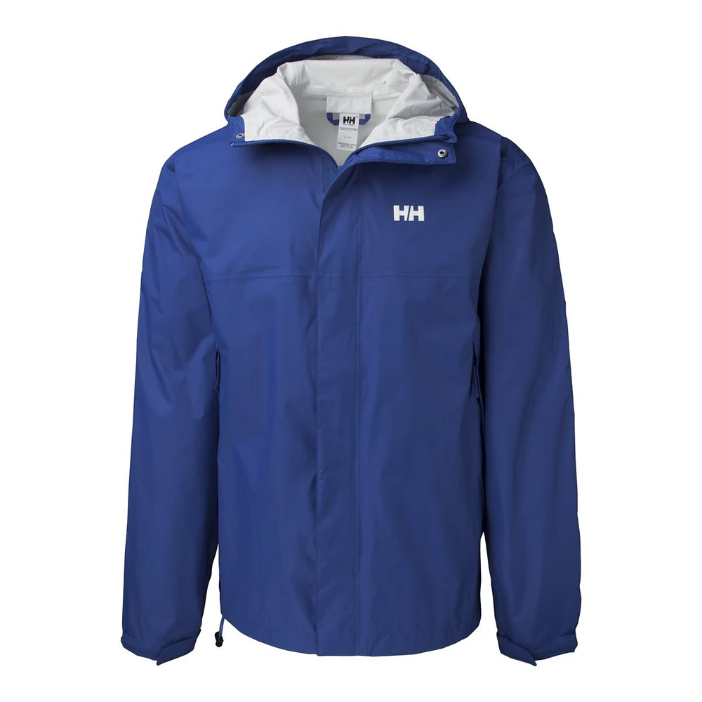 Helly Hansen Men's Loke Hooded Rain Jacket, Waterproof, Breathable, Hiking, Windbreaker