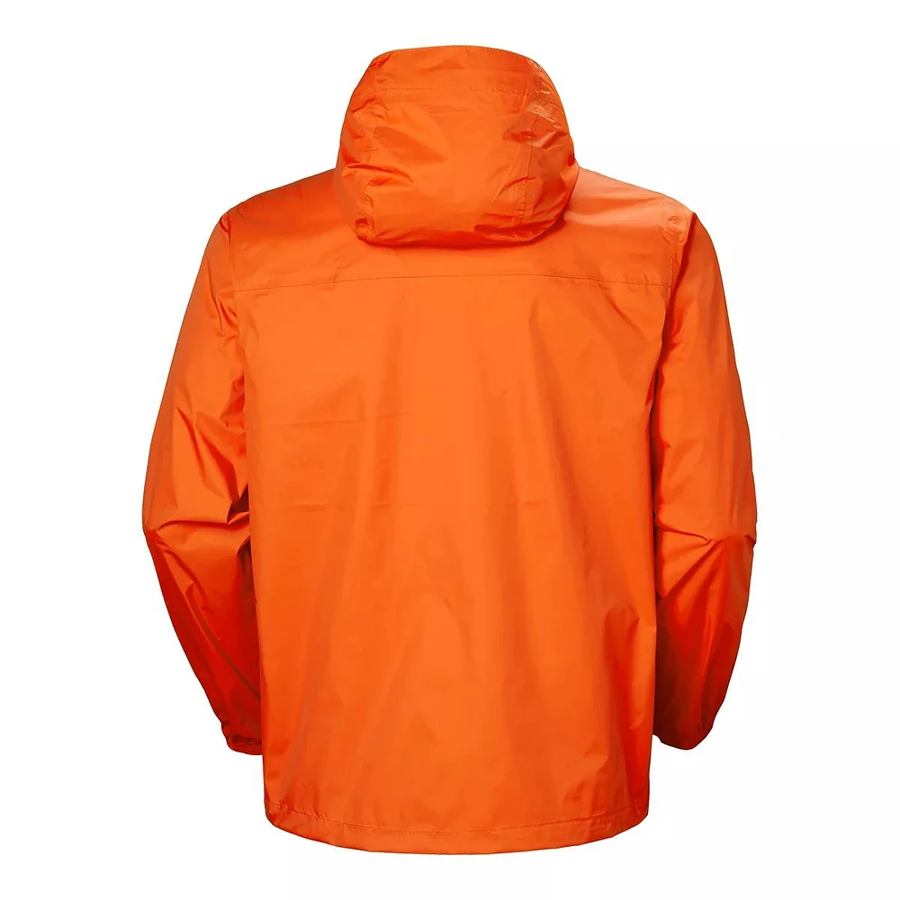 Helly Hansen Men's Loke Hooded Rain Jacket, Waterproof, Breathable, Hiking, Windbreaker