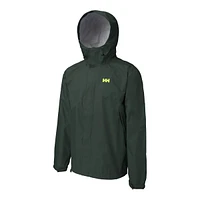 Helly Hansen Men's Loke Hooded Rain Jacket, Waterproof, Breathable, Hiking, Windbreaker