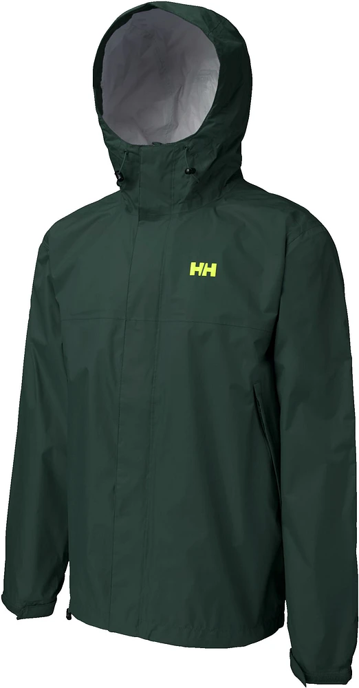 Helly Hansen Men's Loke Hooded Rain Jacket, Waterproof, Breathable, Hiking, Windbreaker