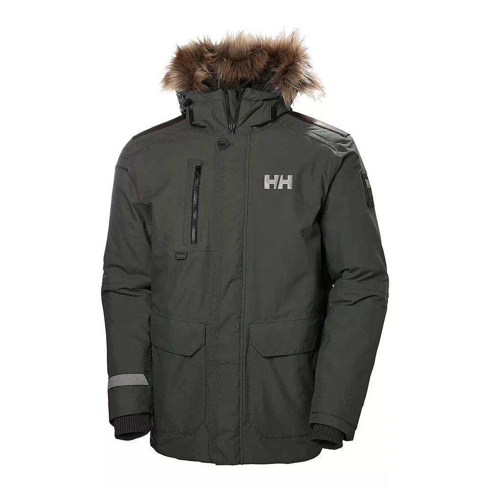 Helly Hansen Men's Svalbard Winter Parka/Jacket, Long, Insulated Synthetic, Hooded, Water Repellent