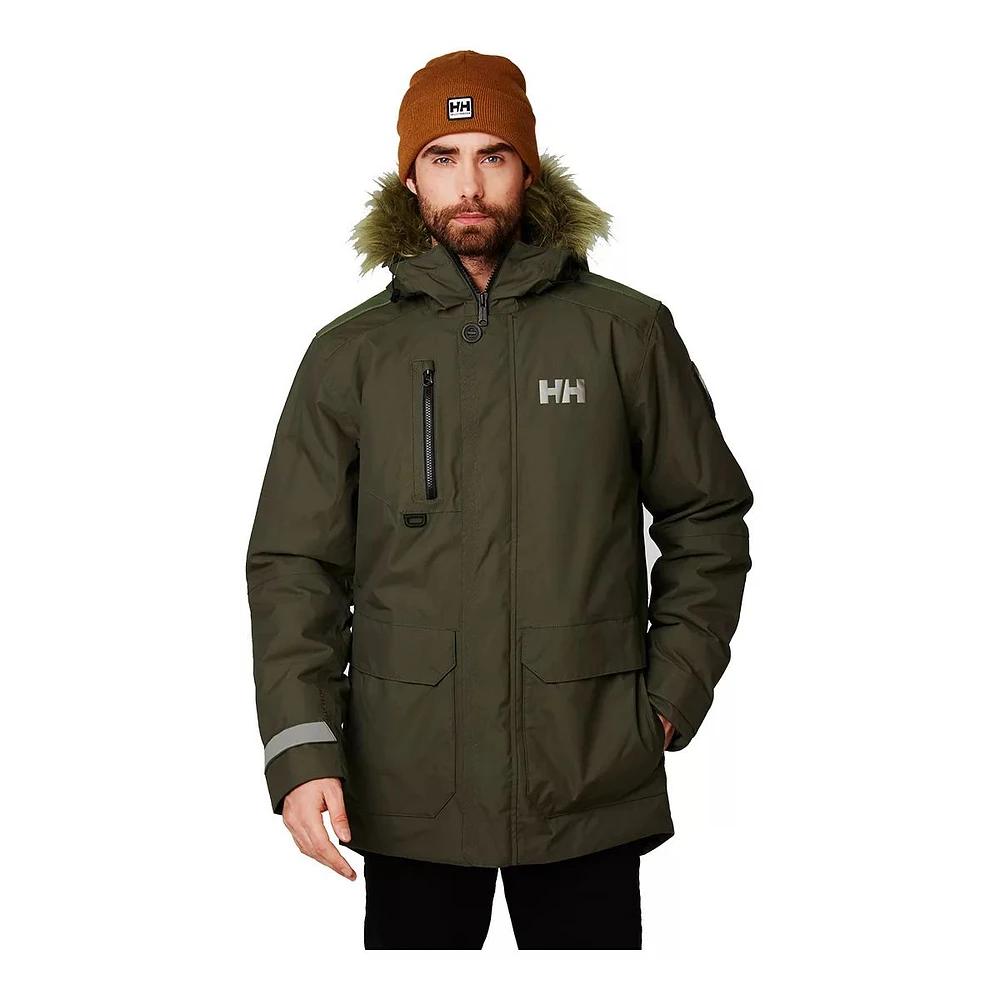 Helly Hansen Men's Svalbard Winter Parka/Jacket, Long, Insulated Synthetic, Hooded, Water Repellent