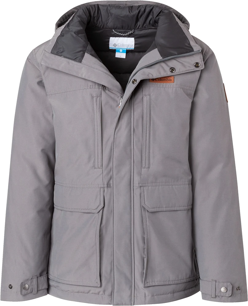 Columbia Men's Marquam Peak Winter Jacket, Long, Insulated Down, Hooded, Water Resistant