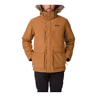 Columbia Men's Marquam Peak Winter Jacket, Long, Insulated Down, Hooded, Water Resistant