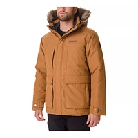 Columbia Men's Marquam Peak Winter Jacket, Long, Insulated Down, Hooded, Water Resistant