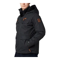 Columbia Men's South Canyon Winter Jacket, Long, Insulated Synthetic, Hooded, Waterproof