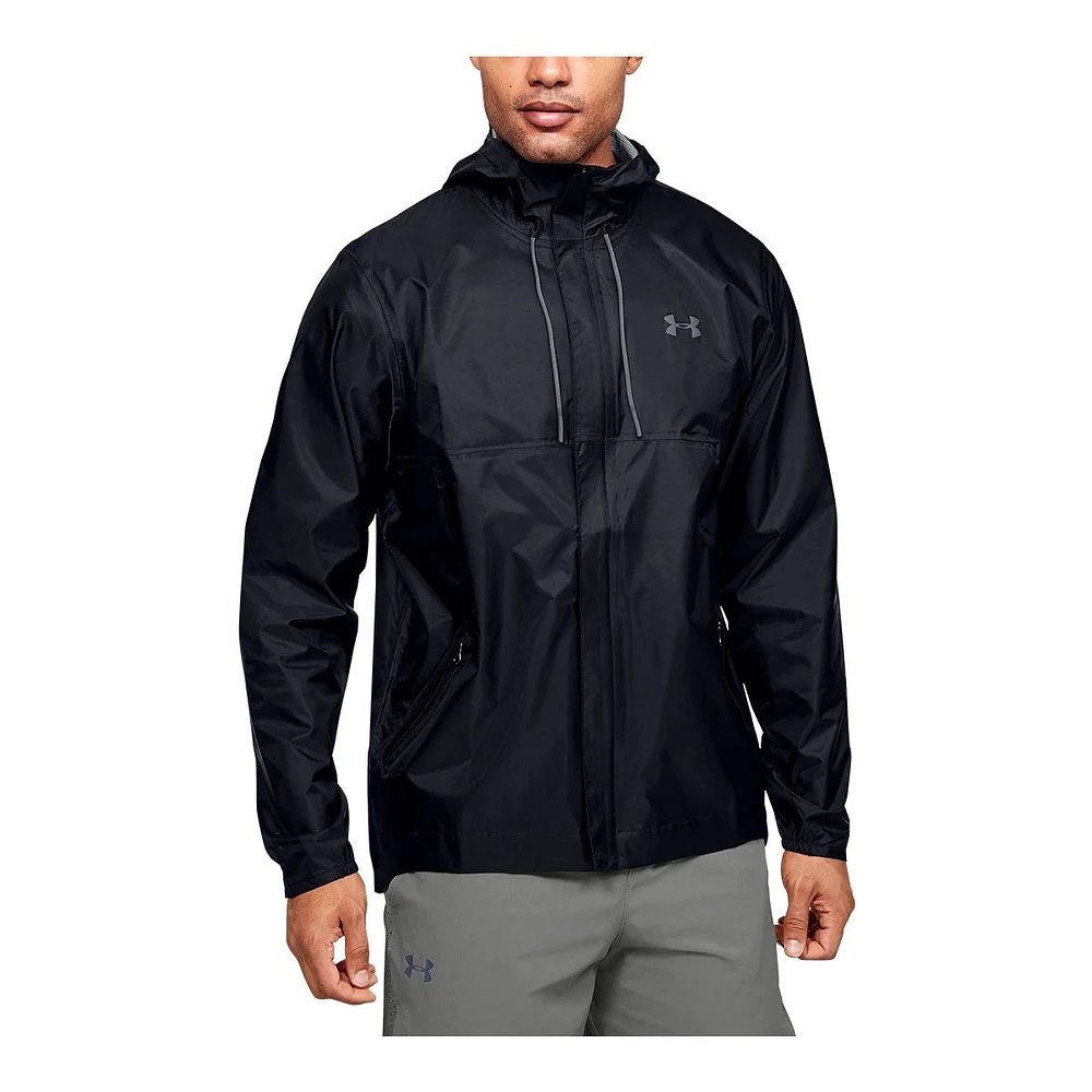 Under Armour Men's Cloudburst 2L Hooded Rain Jacket, Waterproof, Breathable, Shell