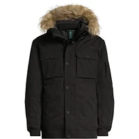 Woods Men's Worthington Down Bomber Winter Jacket, Long, Insulated, Hooded