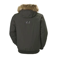 Helly Hansen Men's Barents Bomber Winter Jacket, Short, Insulated Synthetic, Hooded