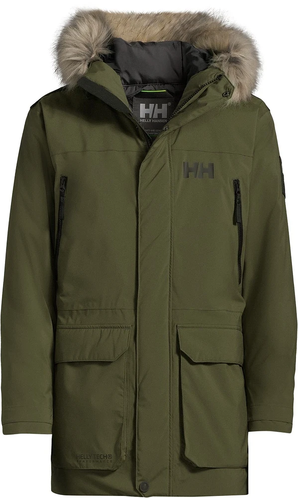 Helly Hansen Men's Reine Winter Parka/Jacket, Long, Insulated Synthetic, Hooded, Waterproof