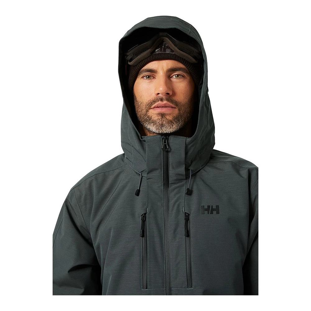 Helly Hansen Men's Juniper 3.0 Winter Ski Jacket, Insulated, Hooded, Waterproof, Breathable