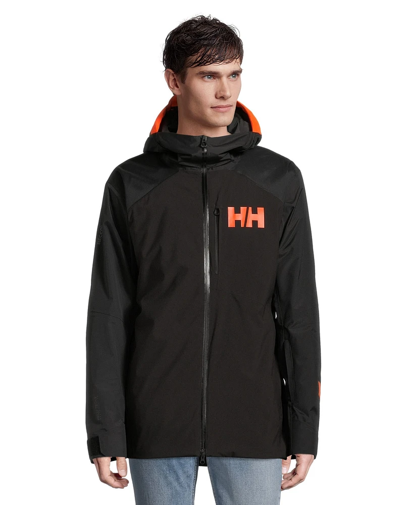 Helly Hansen Men's Powdreamer Winter Ski Jacket, Insulated, Hooded, Waterproof, Breathable