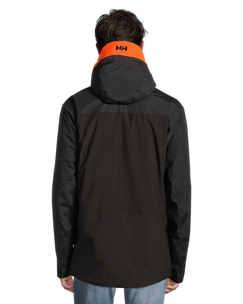 Helly Hansen Men's Powdreamer Winter Ski Jacket, Insulated, Hooded, Waterproof, Breathable