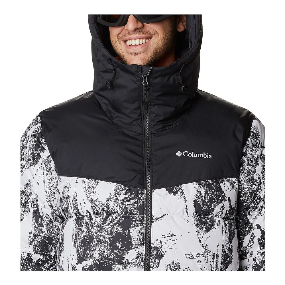 Columbia Men's Iceline Ridge Winter Puffer Ski Jacket, Insulated, Hooded, Waterproof