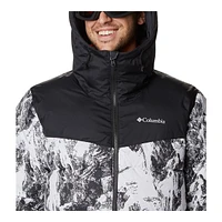 Columbia Men's Iceline Ridge Winter Puffer Ski Jacket, Insulated, Hooded, Waterproof