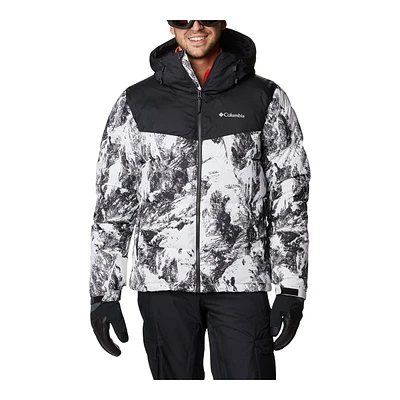 Columbia Men's Iceline Ridge Winter Puffer Ski Jacket, Insulated, Hooded, Waterproof