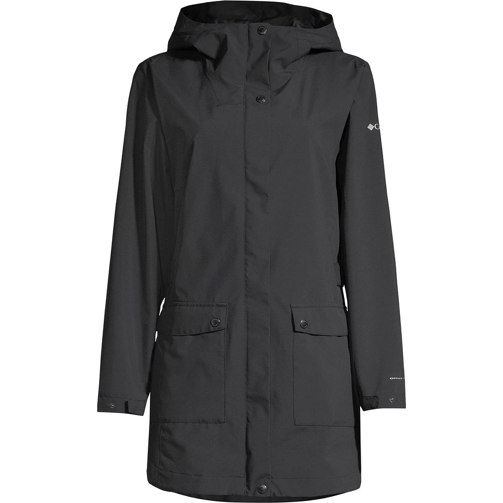 Columbia Women's Here and There Trench Rain Jacket, Waterproof, Hooded, Breathable, Long