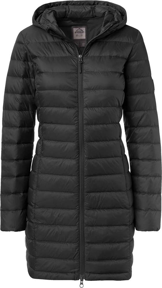 McKINLEY Women's Wells Long Winter Jacket, Long, Insulated Synthetic, Hooded, Breathable