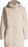 Woods Women's Monolith 2L Mid-Length Hooded Rain Jacket, Waterproof, Breathable, Shell